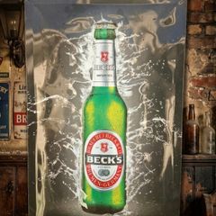 Official BECKS Beer Pub Advertising Sign