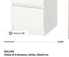 PAIR of IKEA kullen bedside tables