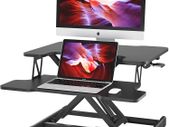 _Standing Desk Height Adjustable Sit / Stand Desk Converter with Deep Keyboard Tray Sit-to-Stand Desk for Laptop