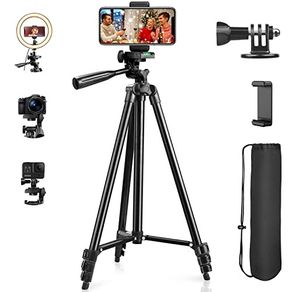 Phone Tripod Stand 40inch Universal Photography for Gopro iPhone Samsung Xiaomi Huawei Phone Aluminum Travel Tripode Par