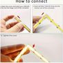 5pcs 90 Degree L-Shaped COB LED Strip Light Connectors, 8mm 2-Pin, Clear Plastic, Image 2