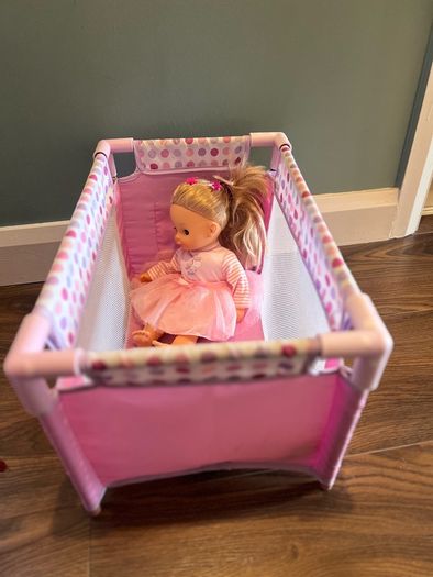 Doll Playpen with 2 Dolls