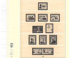 1980-1989 Gibraltar Lindner-T Illustrated 18 Ring Hingless Album Pages with illustrated examples of stamp. Pages 33-53 excluding page 37 & 48 (includes 19 images)