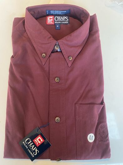 New Ralph Lauren Chaps Shirt Burgundy M