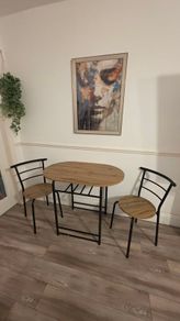 Compact Dining / Coffee Table & 2 Chairs Set