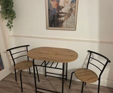 Compact Dining / Coffee Table & 2 Chairs Set