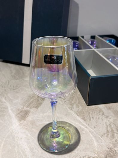 New Newgrange Living Rainbow/Iridescent Wine Glass Set (Set of 6)