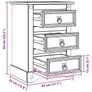 Bedside Table with Drawer White 45 x 35 x 64 cm Solid Pine Wood Image 4
