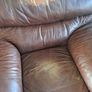 brown leather armchair Image 2