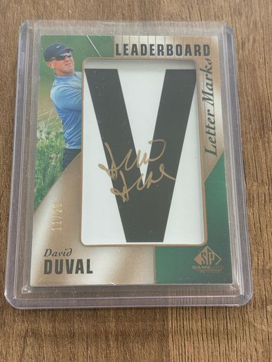 2021 SP Game Used Leaderboard Letter Marks 11/20 David Duval #LM-DD Auto