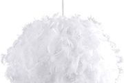 Lampshade Fluffy Pendant Feather Light Shade for Ceilings with E27 Bulb Romantic Droplight Lampshade Elegant Feather Floor Lamps Home Decoration for Living Room