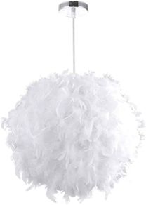 Lampshade Fluffy Pendant Feather Light Shade for Ceilings with E27 Bulb Romantic Droplight Lampshade Elegant Feather Floor Lamps Home Decoration for Living Room