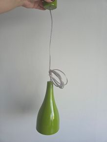 Tear drop lamp green
