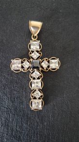 9k Gold big Cross 375