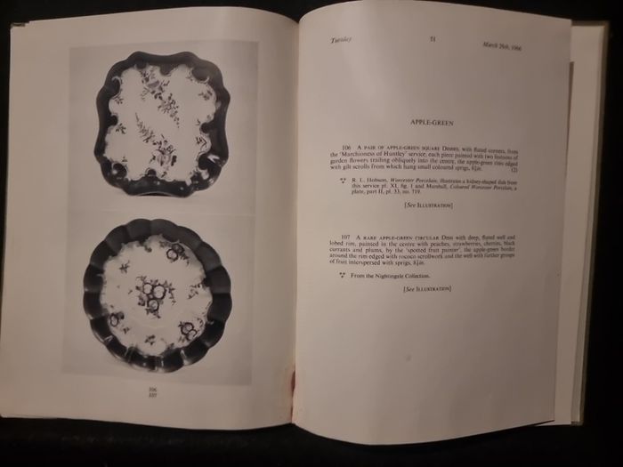 1966 Sothebys Catalogue of Highly Important English Porcelain, the property of Selwyn Parkinson. Worcester the first period. (hardback)