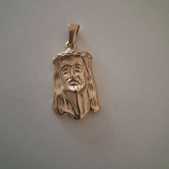 Jesus head gold pendant