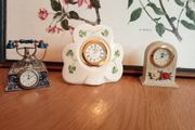 collection of vintage mini clocks