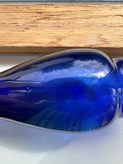 Vintage cobalt blue and Opaline glass