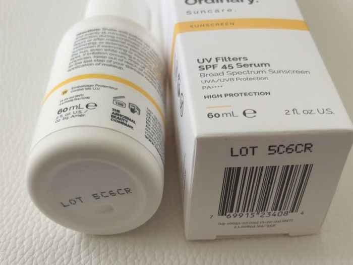 The Ordinary UV filters SPF 45 serum sunscreen 60ml
