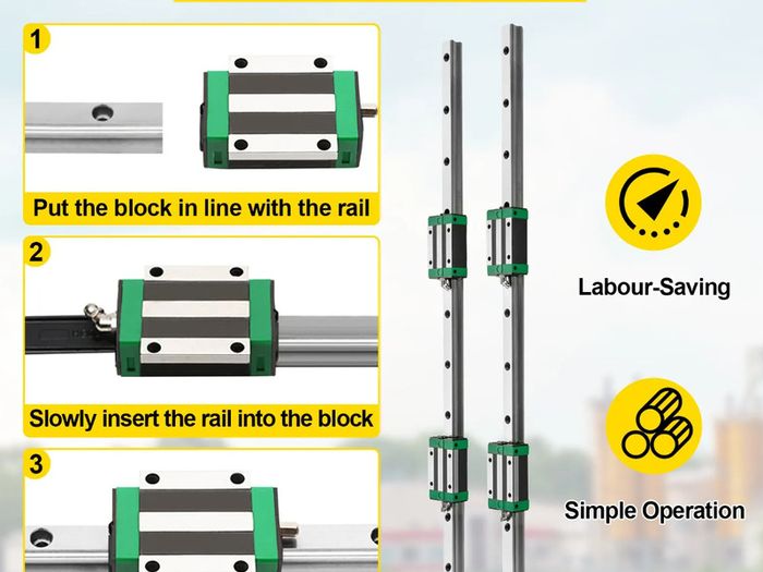 HGR20-1700mm Linear Guide Rail Kit Slide Rail with 1Pcs RM1605-1700mm Ballscrew with BF12/BK12 Kit Linear Slide Rail Guide Rail Square For DIY CNC Routers Lathes Mills
