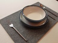 main image for ad Felt Placemats 17 x 11 inch. Rectangle Place Mat With Rounded Corners Felt Table Mats Set of 4