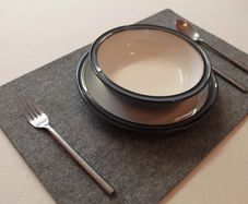 Felt Placemats 17 x 11 inch. Rectangle Place Mat With Rounded Corners Felt Table Mats Set of 4