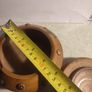 Vintage Leaf Pattern Solid Wood Handmade Carved Fruit /Trinket Bowl Image 5