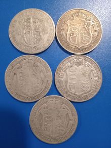 Coins .500 silver halfcrowns