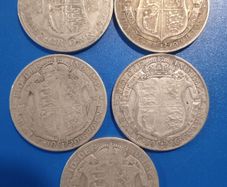 Coins .500 silver halfcrowns