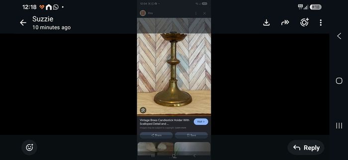 brass candle holder