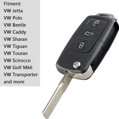 Uncut Replacement Blank Remote Car Shell Key for VW Golf Seat Leon Skoda Octavia