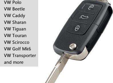 Uncut Replacement Blank Remote Car Shell Key for VW Golf Seat Leon Skoda Octavia