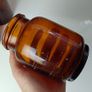 436 - Set of 5 Vintage Amber Glass Collectible Decorative Bottles Image 9
