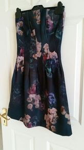 H&M Floral Boob Tube Dress - Size 6