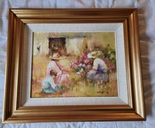 Elizabeth Brophy Oil Painting - A Day In The Garden