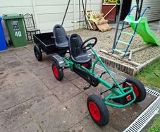 Berg go cart & 2nd seat & trailer