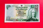 Scotland  50 Pounds   2005  PICK  367  LOW SERIAL NUMBER  ( Uncirculated )