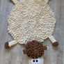 Hand-Crocheted Sheep Rug. Soft, Snuggly and Sweet Image 2