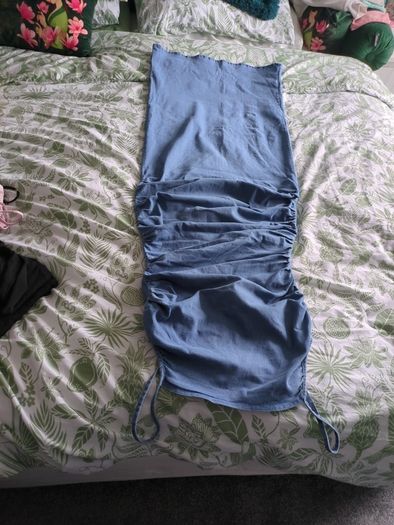 maxi denim dress