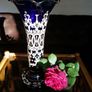 Superb Very Tall  Bristol Blue Hand Blown Late Victorian Art Nouveau Glass Vase Image 5