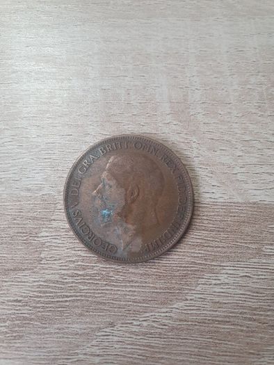 Great Britain UK 1927 One Penny George V Coin - free standard postage