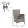 Garden Outdoor Rattan Furniture Bistro Set 3 PCs Patio Weave Companion Chair Table Set Conservatory, Light Grey (FREE SHIPPING) Image 3