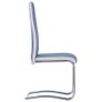 Cantilever Dining Chairs 6 pcs Blue Fabric Image 4