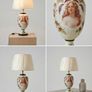 Unique  Milk Glass Table Lamp Elegant Vintage Style (61cm) Image 2