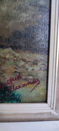 A very old hand-painted painting on canvas