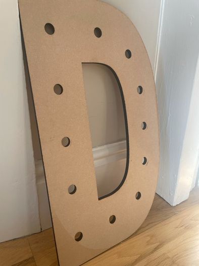 Wooden letter D