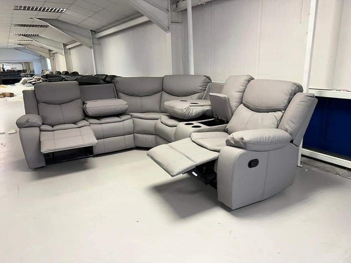 Valarie Corner Leather Recliner Sofa