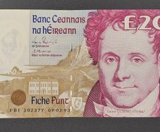 Irish 20 Pound Daniel O'Connell Banknote - 1993 - Central Bank of Ireland (Series C)