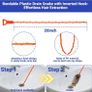 Drain Snake 33Ft with Gloves,Flexible Plumbing Snake Drain Auger Clog Remover Tool for Hair,Heavy Duty Drain Unclogger for Kitchen Sink, Plumbers Snakes for unclogging Bathroom Shower, Bathtub Toilet Image 2