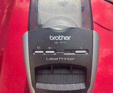Label printer. Brother QL570. Thermal printing labels.